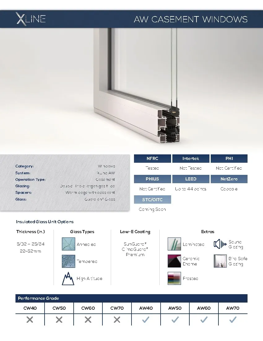 Xpc 23 3 Xline Aw Casement Windows